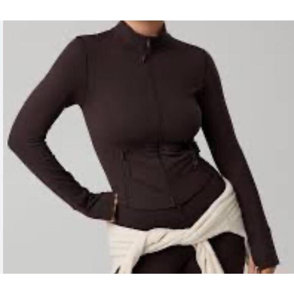 OFFLINE By Aerie Women’s The Hugger Full Zip Fitted Jacket Stretch Black Size M - Picture 2 of 9